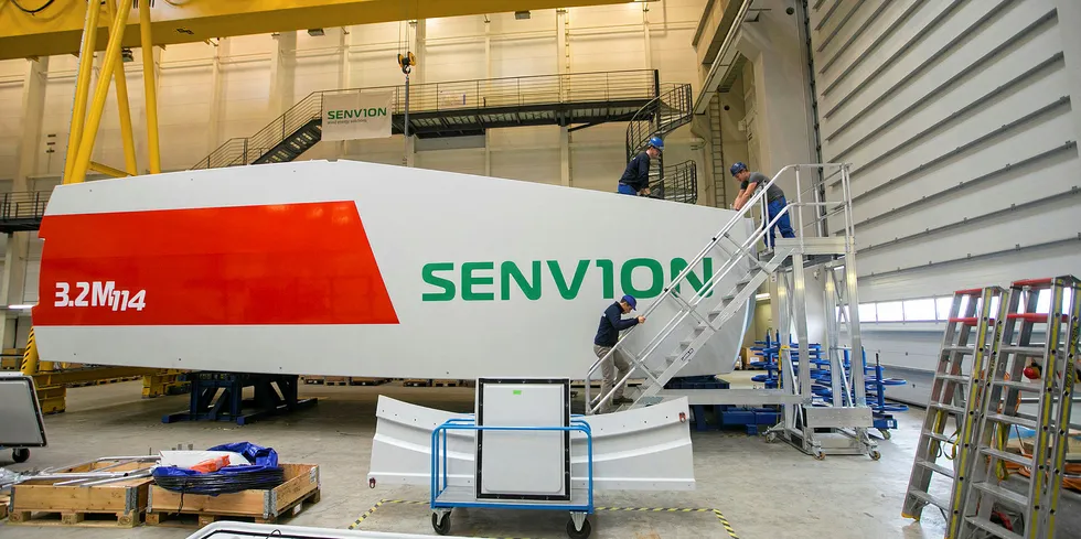 Senvion turbine during manfacturing