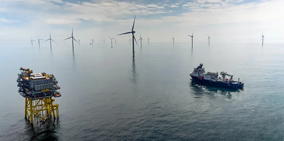 The Dudgeon offshore wind project.