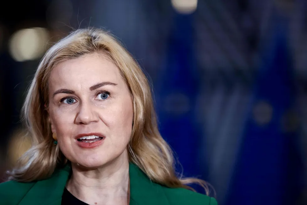 Price caps; European Commissioner for Energy Kadri Simson answers questions before a meeting of EU energy ministers.