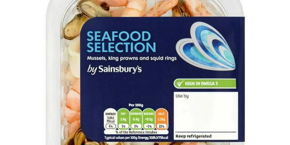 Sainsbury’s Seafood Selection was one of a range of chilled and frozen seafood products recalled by the UK Food Standards Agency (FSA).