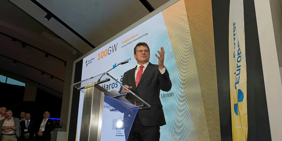 EU commissioner Maros Sefcovic
