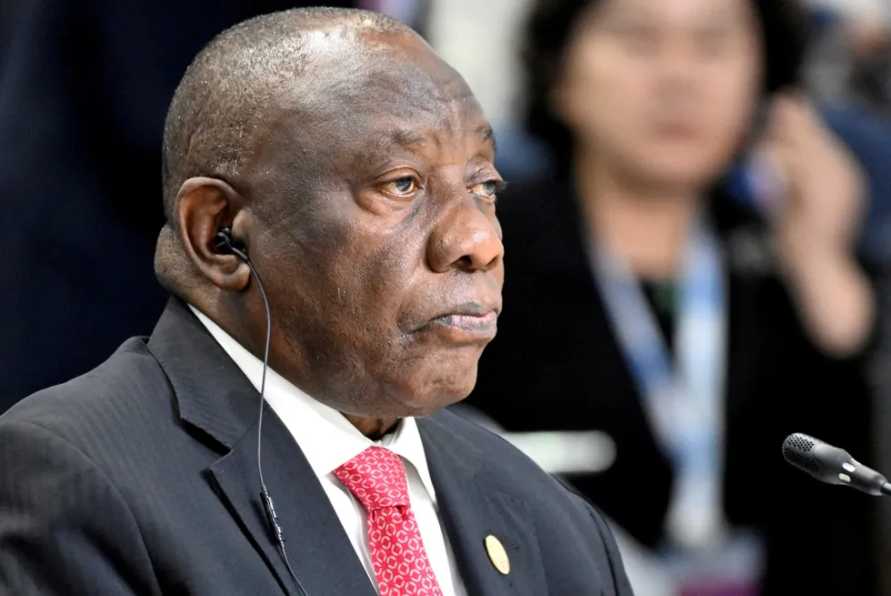 South Africa's President Cyril Ramaphosa.