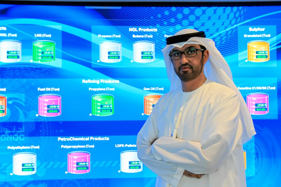 Clean energy deal: Sultan Ahmed Al Jaber, the group chief executive of Abu Dhabi National Oil Company