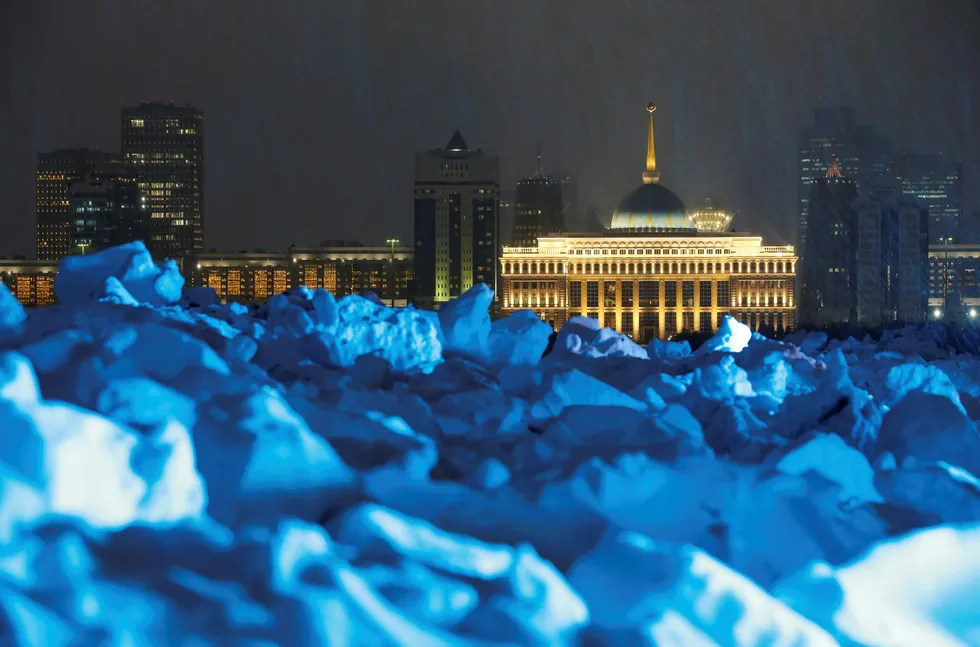 Quarantined: Akorda, the official residence of Kazakhstan's President Kassym-Zhomart Tokayev in Nur-Sultan, Kazakhstan