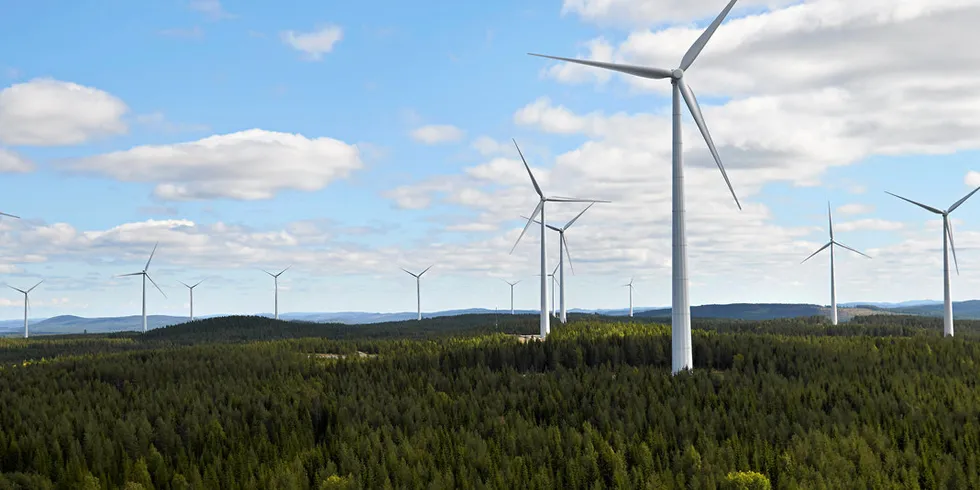 . Statkraft's Stamåsen wind farm in Sweden, where the company already has wind farms in forests.