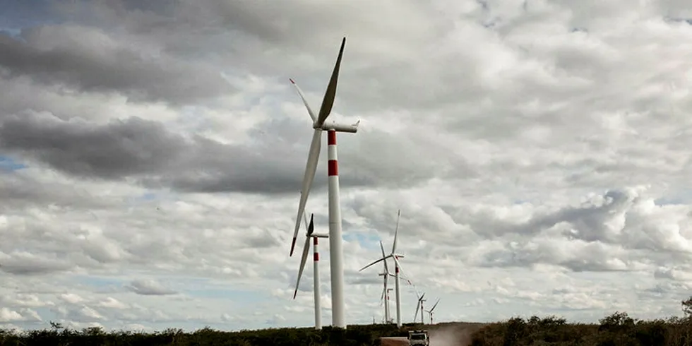 Enel turbines in Brazil. The group will spend less than previously planned on emerging markets.