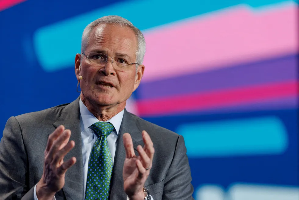 Expansion: ExxonMobil chief executive Darren Woods.