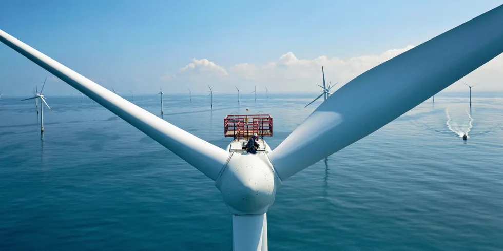 Vattenfall's Horns Rev 3 wind farm in the North Sea