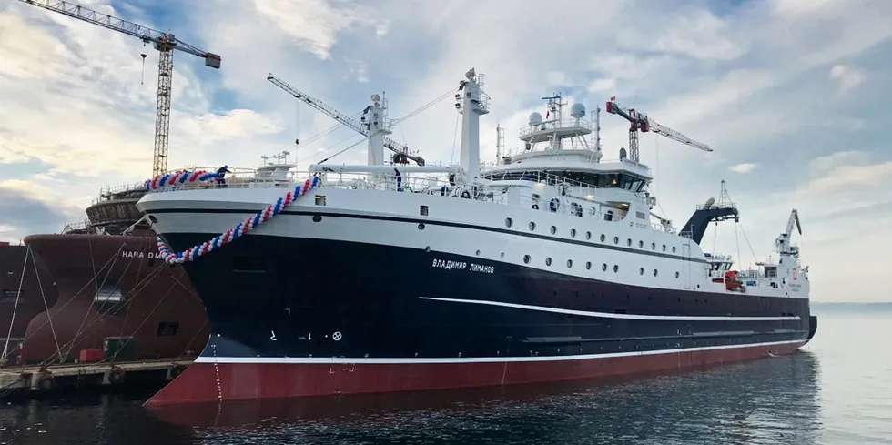 Russian Fishery Company's new pollock surimi supertrawler Vladimir Limanov will go into operation early 2021.