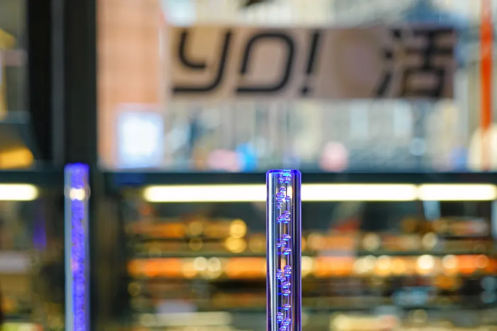 A Yo! Sushi conveyor belt.