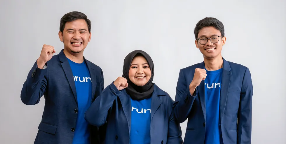 Aruna founders Indraka, Utari and Farid.