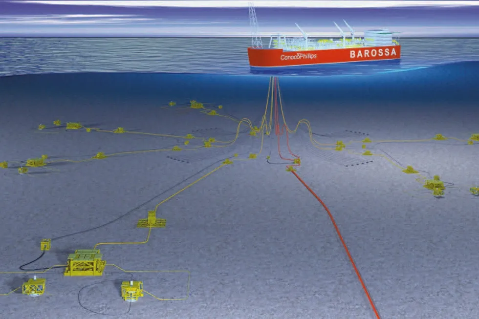 Progress: concept image of ConocoPhillips-operated Caldita-Barossa project in Australia