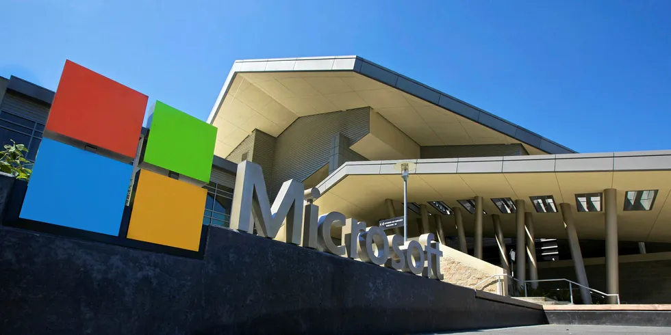 The Visitor's Center at Microsoft Headquarters campus in Redmond, Washington.