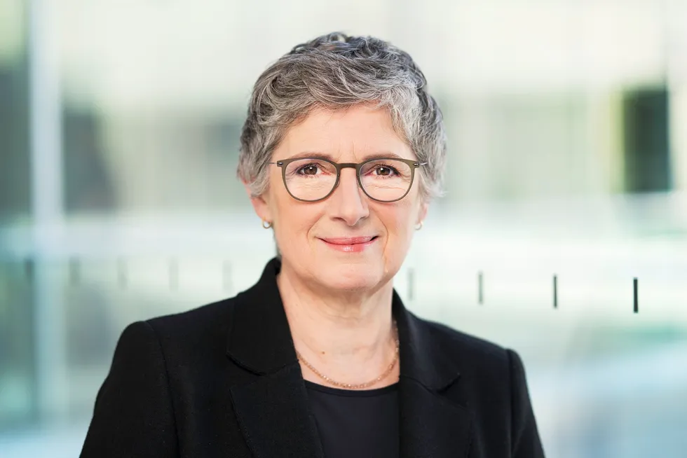 Britta Haßelmann, floor leader of the Greens in Germany's parliament, the Bundestag