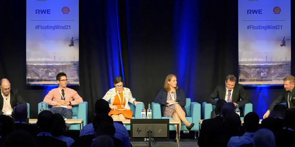 Industry leaders on a panel at Floating Offshore Wind 2021.