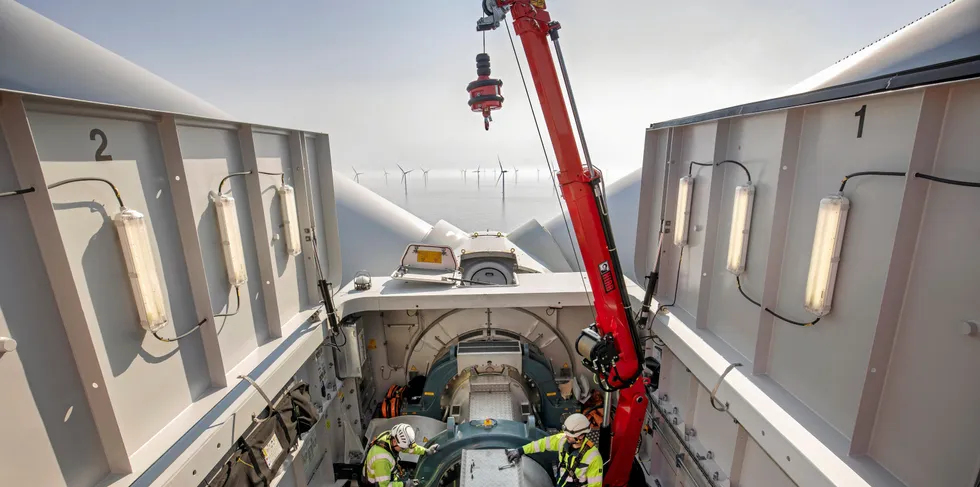 Deutsche Windtechnik offshore operations and maintenance work underway off Denmark