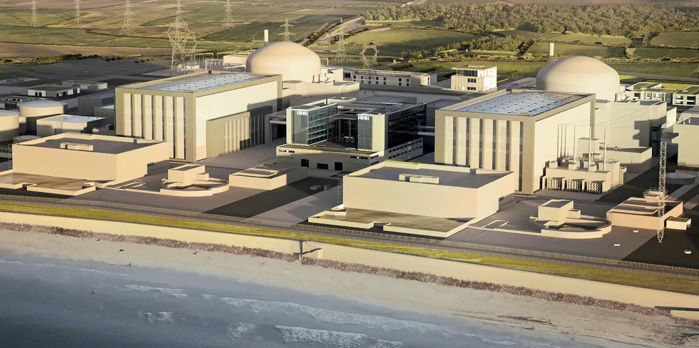 A rendering of the finished Hinkley C station.