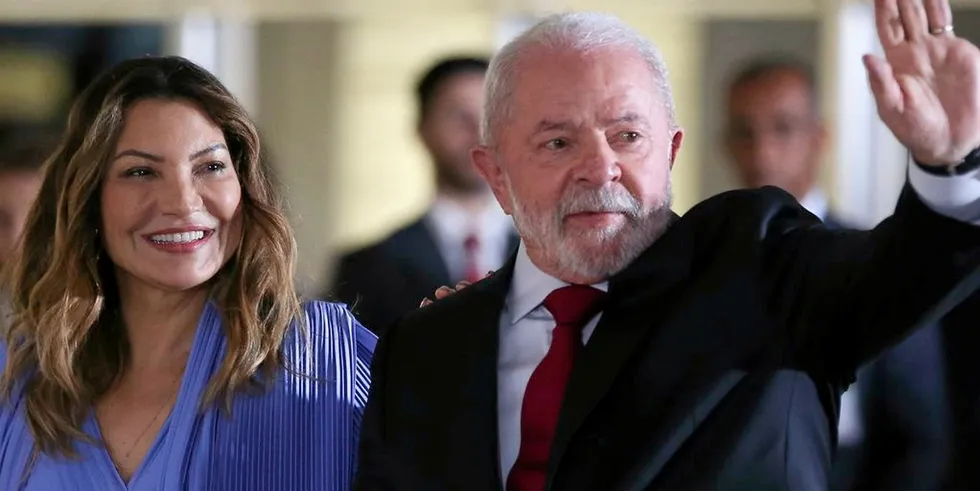 Brazilian President Luiz Inacio Lula da Silva and first lady Rosangela "Janja" greet well wishers after the veteran leftist took office for a third time on New Year's day.