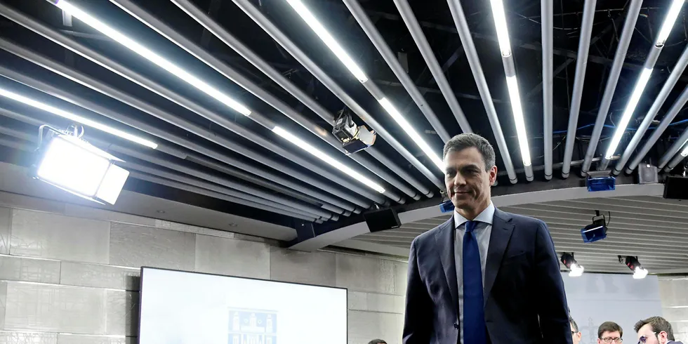 Spanish prime minister Pedro Sanchez.