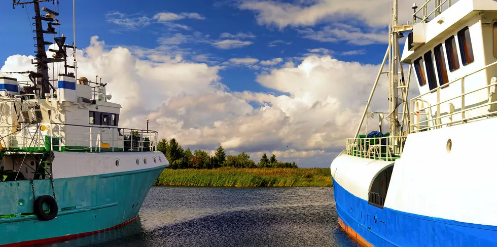 Fishing boats in the Baltic sea