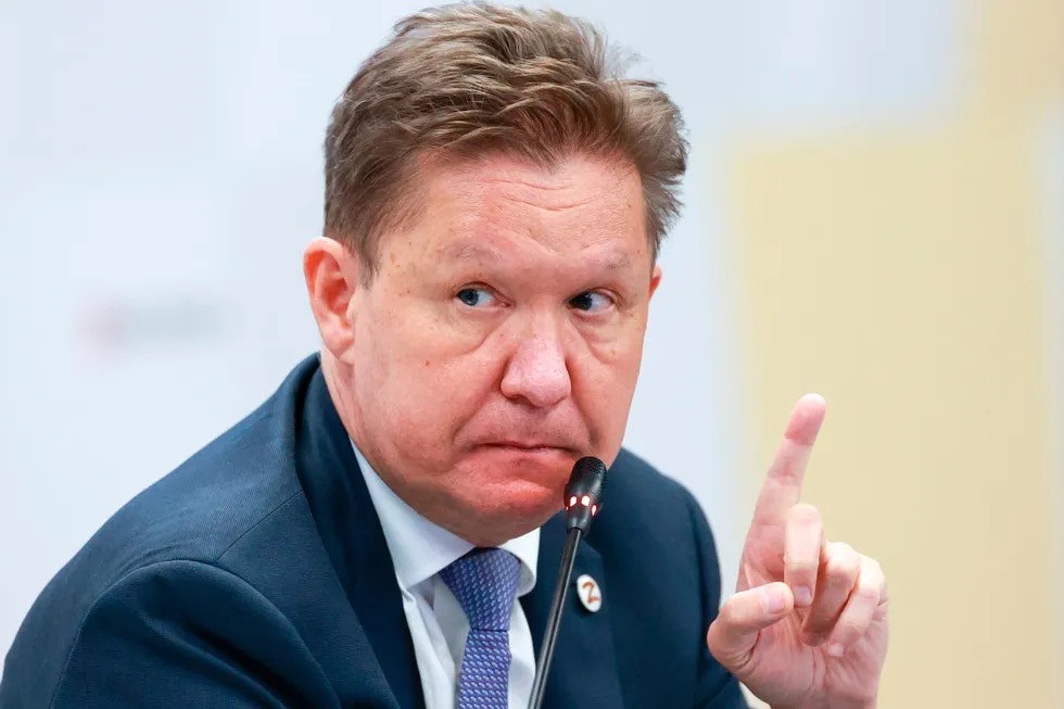 Executive board chairman of Russian gas giant Gazprom, Alexei Miller.