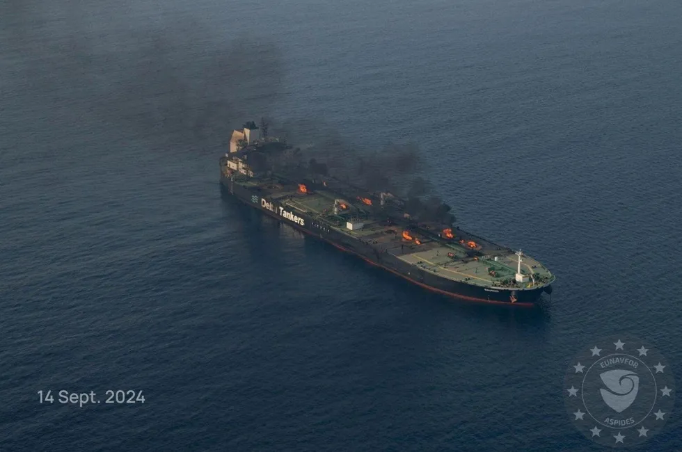 The Sounion was moved to safer waters this month before the fires could be tackled.