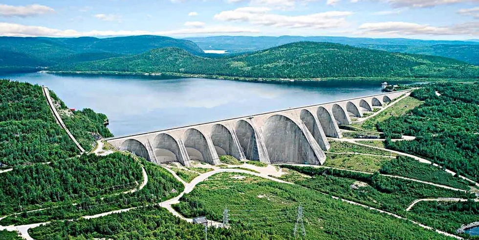 One of Hydro-Québec's hydropower dams in the province's Côte-Nord region