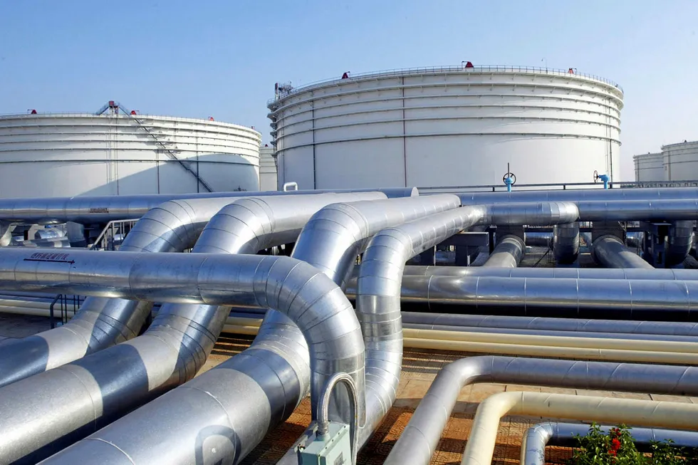 Stockpiling: CNOOC oil storage facilities in Guangdong, south China