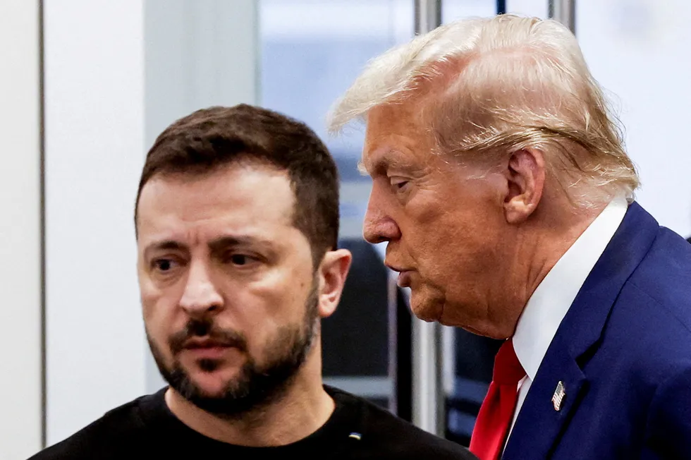 Ukraine's President Volodymyr Zelensky (left) and US President-elect President Donald Trump.