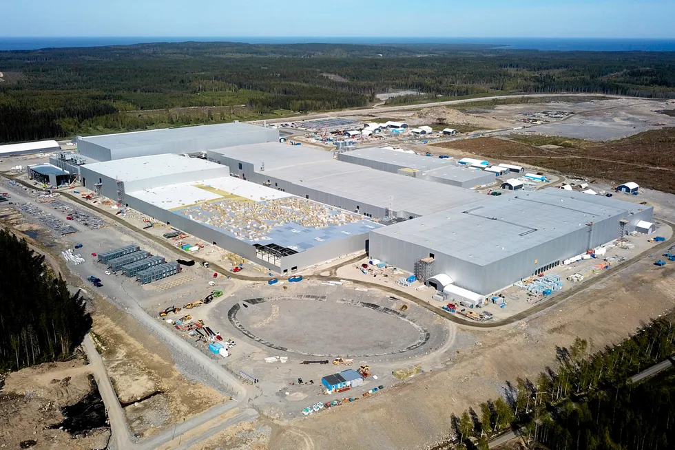 Northvolt Ett factory in northern Sweden under construction.