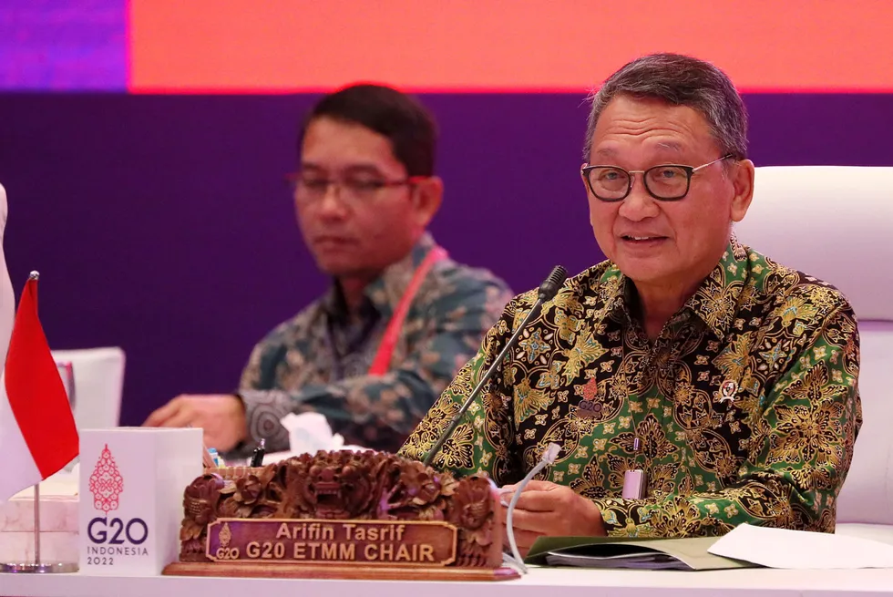 Approval: Indonesia's Minister of Energy and Mineral Resources Arifin Tasrif.