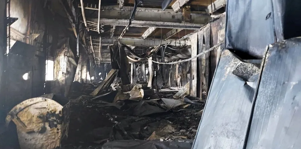 Universal Fish Company's factory in Kupyansk, Ukraine, is in ruins.
