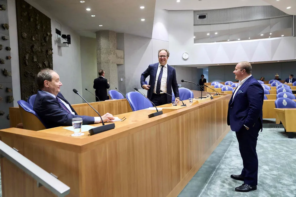 Deliberation: Netherlands State Secretary for Mining Hans Vijlbrief (left) has been tasked to handle the earthquake-prone Groningen phase-out.