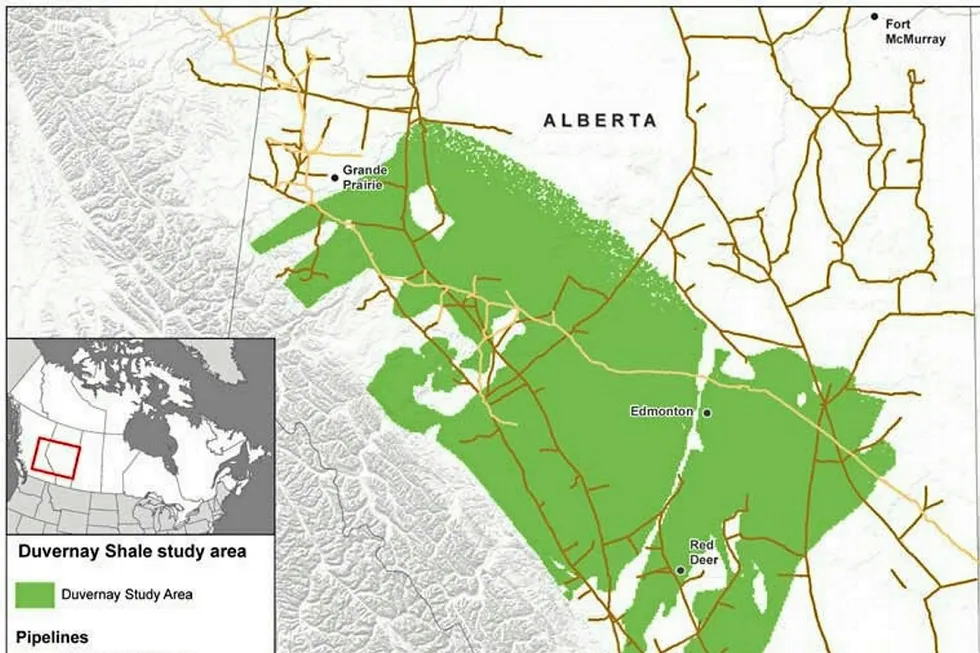 Large resource: The Duvernay shale