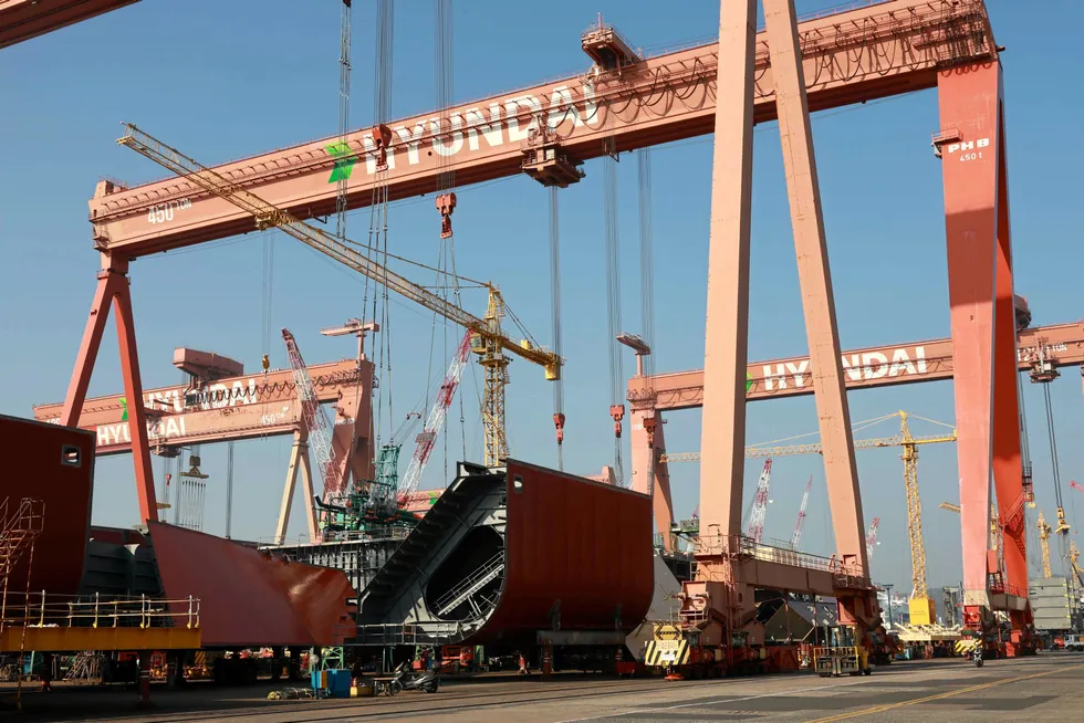One subcontractor has died and another has been seriously injured following an accident at HD Hyundai Heavy Industries on 12 February.