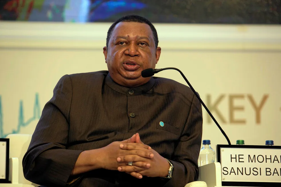 Opec secretary general Mohammd Sansui Barkindo