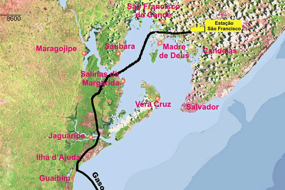 New divestment: map of the Manati natural gas field in the Camamu-Almada basin off Brazil