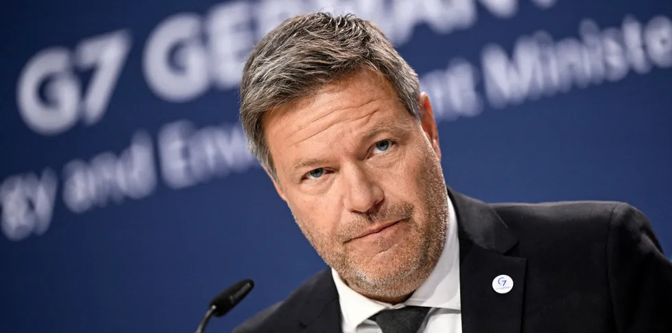 German economics and climate minister Robert Habeck at a recent G7 meeting in Berlin