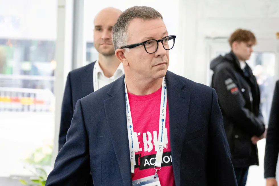 Karl Johnny Hersvik, chief executive of Aker BP, at ONS 2024.