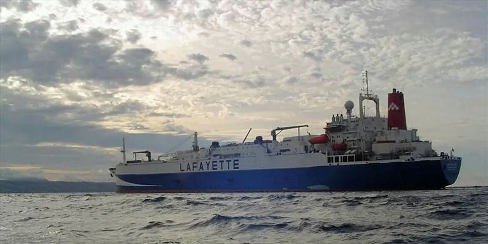 China Fishery factory vessel Damanzaihao, previously known as Lafayette.