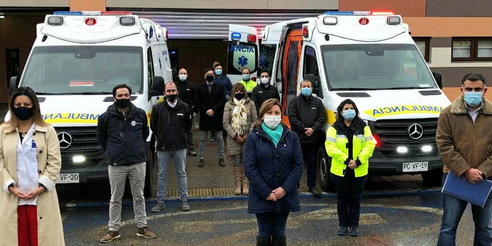 The donation of ambulances comes as the industry steps up efforts to help fight coronavirus.