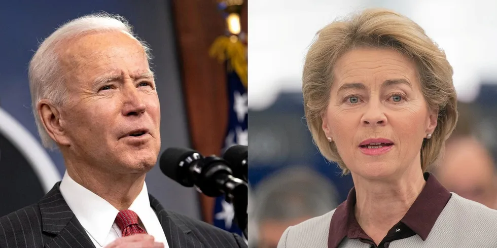 US president Joe Biden and European Commission president Ursula von der Leyen.