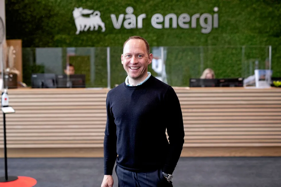 Royal rumble: Vaar Energi chief executive Torger Rod cheers the King and Prince find
