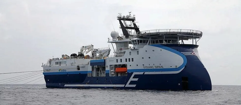 The survey vessel Oceanic Sirius.