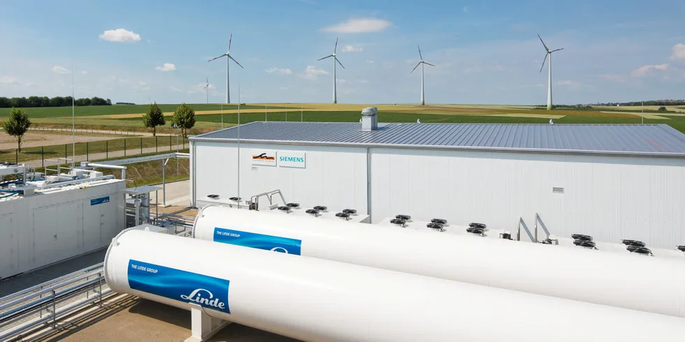 Energiepark Mainz in Germany, which converts surplus electricity from wind farms to green hydrogen.