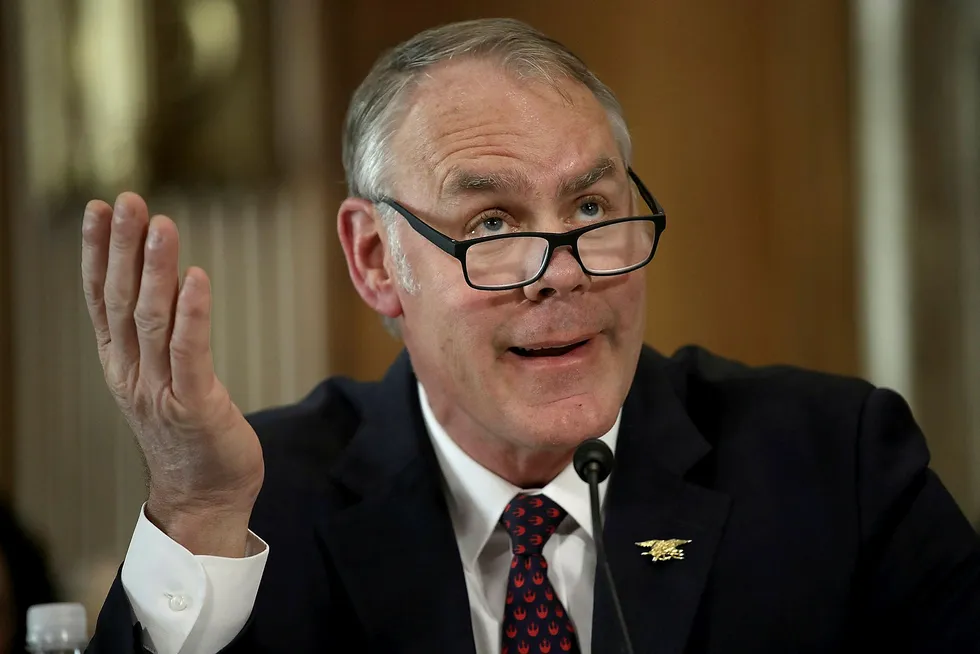 Ryan Zinke: Interior Secretary said department will not change offshore royalty rates