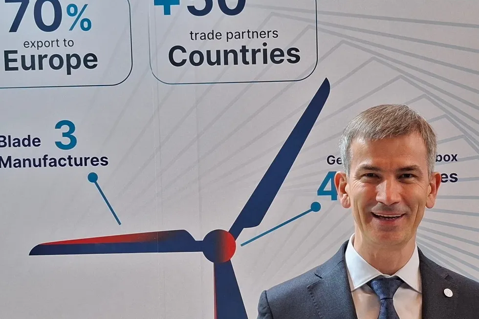 TWEA chairman Ibrahim Erden at the WindEurope conference in Copenhagen