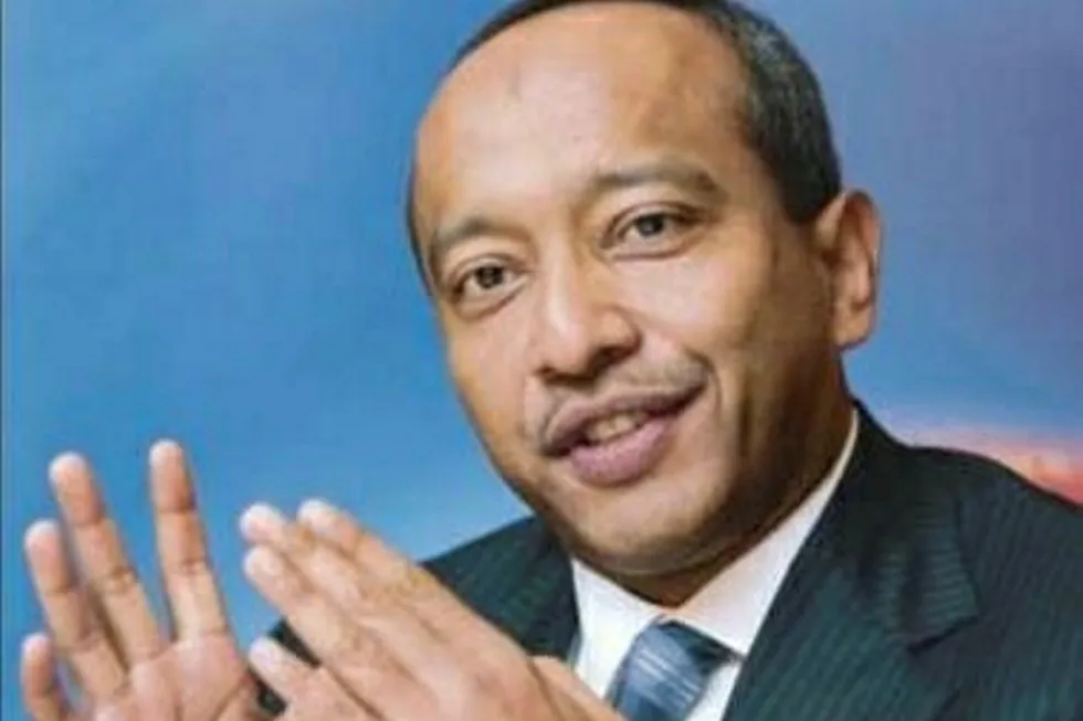 Announcing profit: Sapuraa chief executive Shahril Shamsuddin