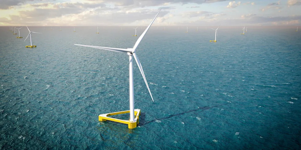 Principle Power -. Fourth generation WindFloat design faciliates localised fabrication.