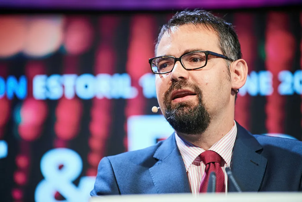 IEA chief economist Laszlo Varro speaking at the 2017 Eurelectric convention in Estoril, Portugal